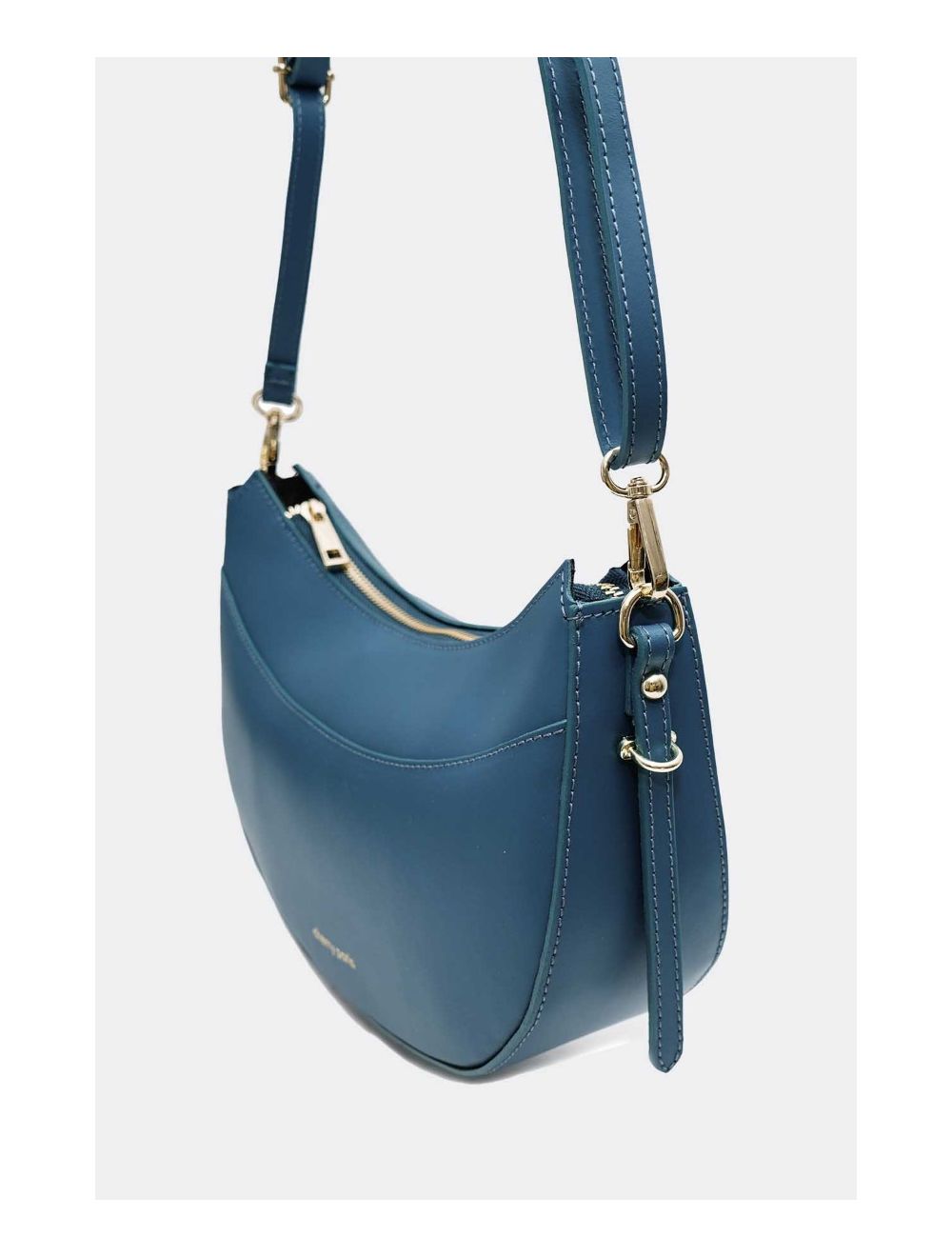Tom&eva Sac Porté Croisé En Croûte Cuir Vachette Lisse 4148 DAHLIA-Petrole