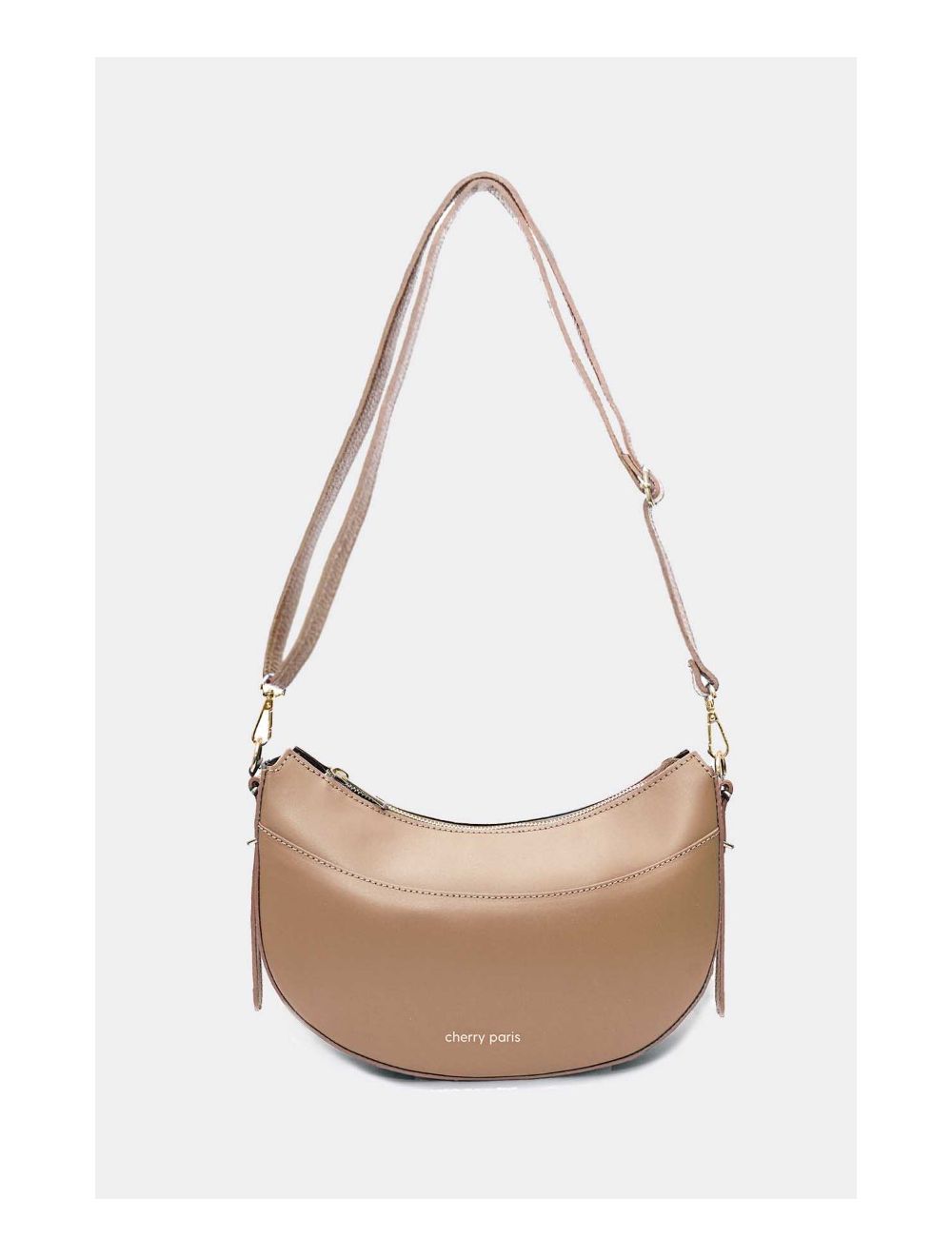 Tom&eva Sac Porté Croisé En Croûte Cuir Vachette Lisse 4148 DAHLIA-Sable