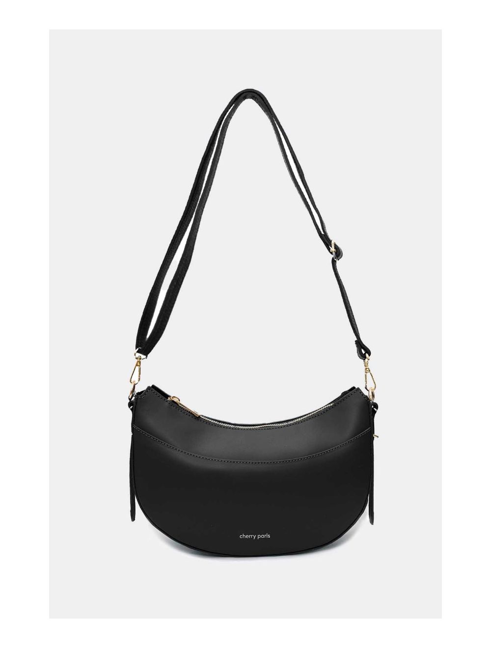 Tom&eva Sac Porté Croisé En Croûte Cuir Vachette Lisse 4148 DAHLIA-Noir