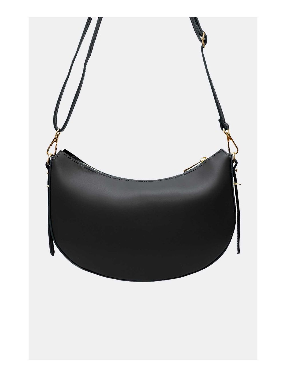 Tom&eva Sac Porté Croisé En Croûte Cuir Vachette Lisse 4148 DAHLIA-Noir