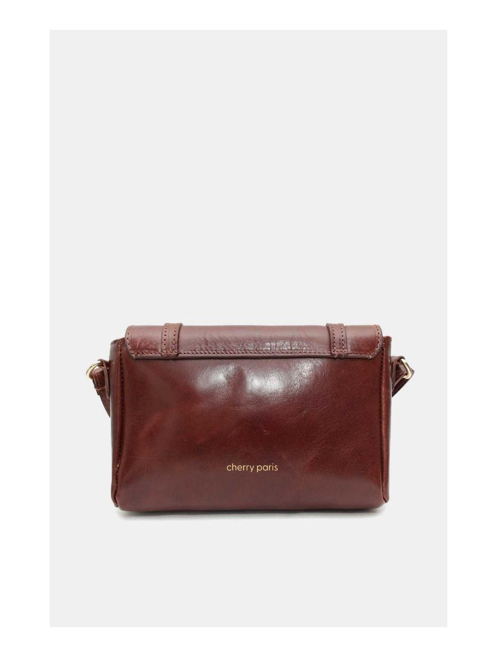 Tom&eva Sac Porté Croisé En Cuir De Vachette Collet 4128 YOUNA-Marron