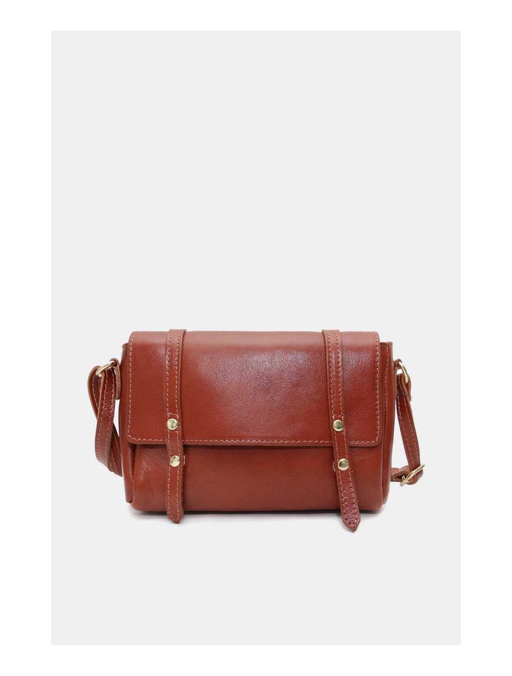 Tom&eva Sac Porté Croisé En Cuir De Vachette Collet 4128 YOUNA-Camel
