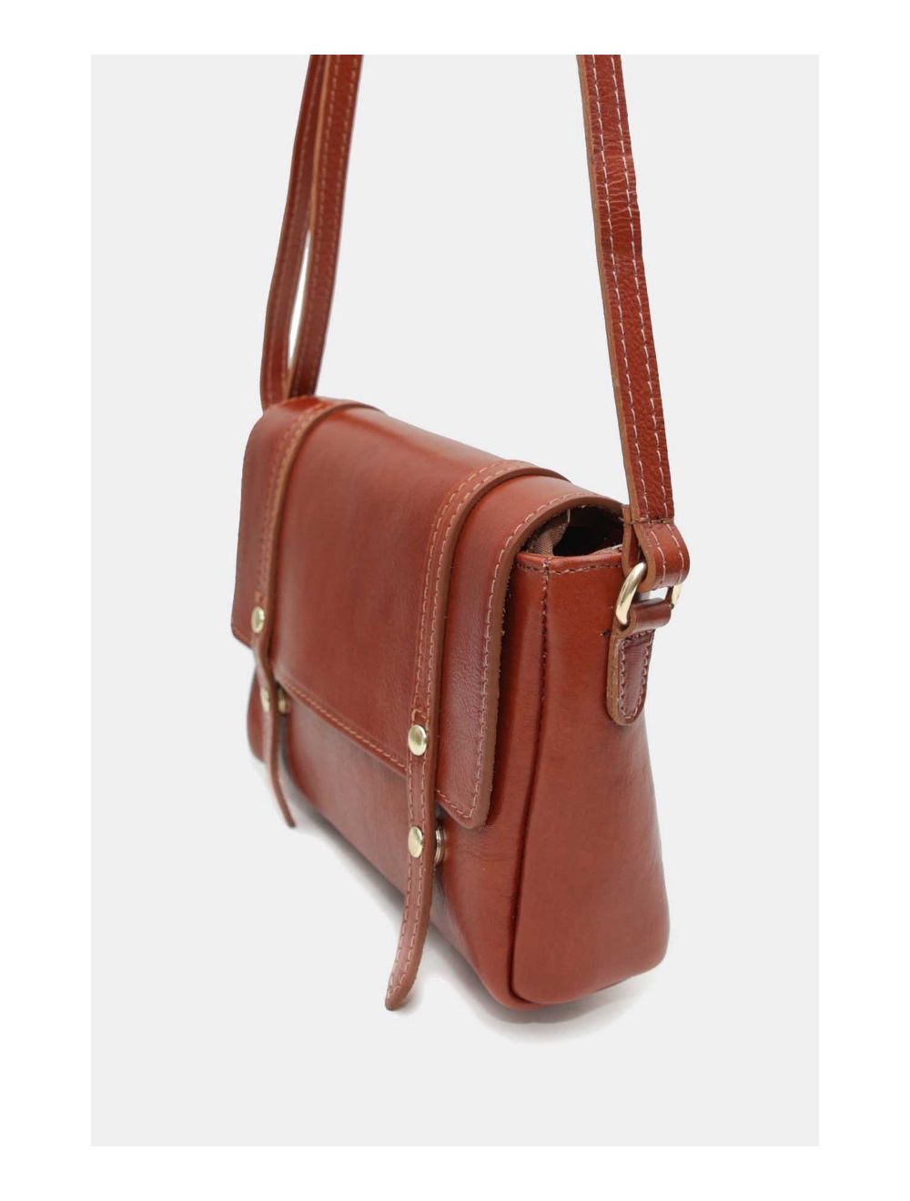 Tom&eva Sac Porté Croisé En Cuir De Vachette Collet 4128 YOUNA-Camel
