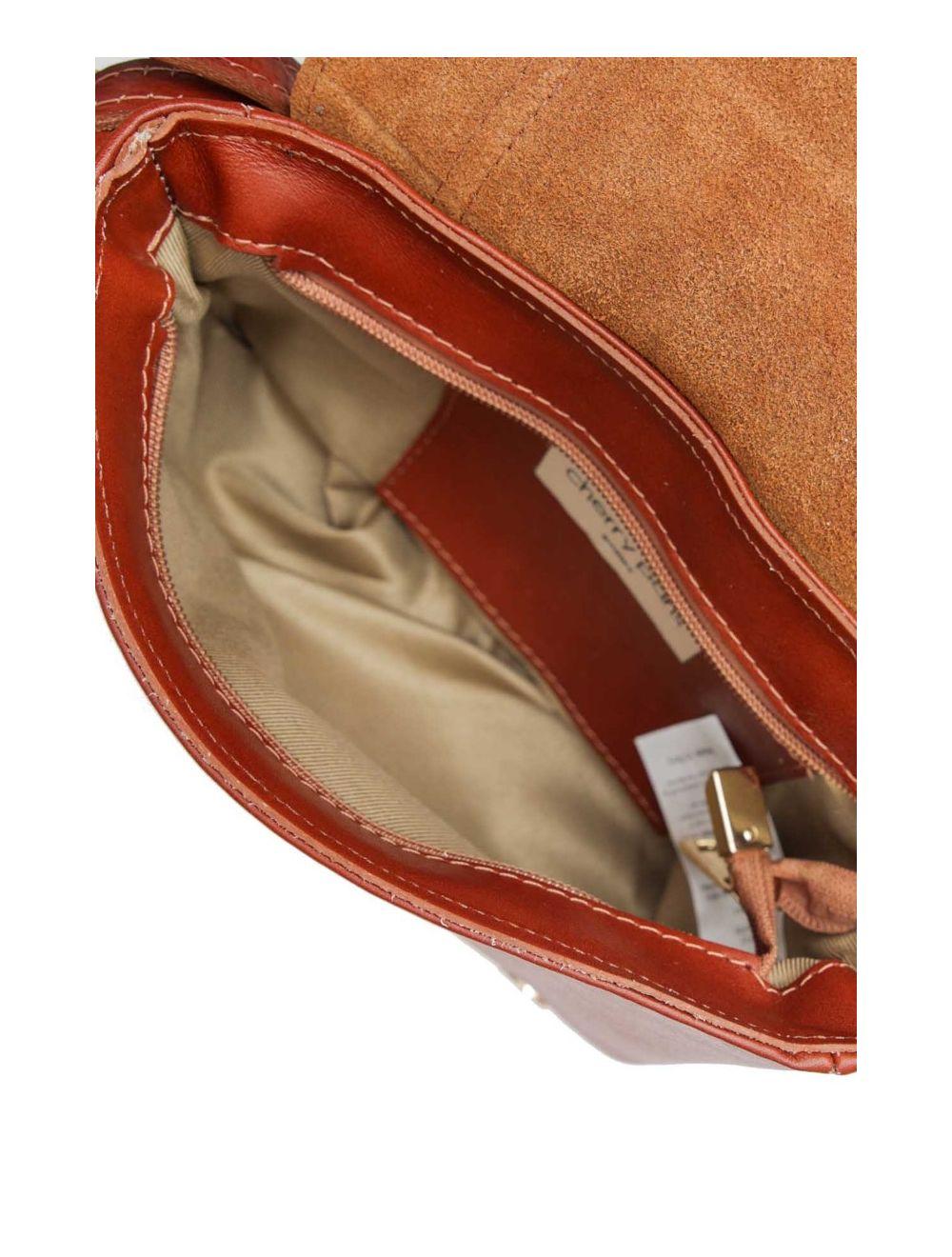 tom&eva Sac Porté Croisé En Cuir De Vachette Collet 4128 YOUNA-Camel