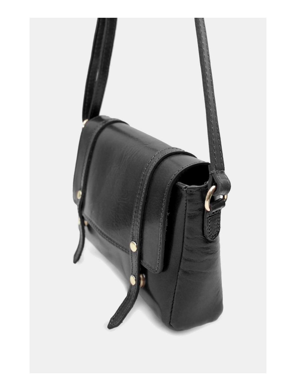 Tom&eva Sac Porté Croisé En Cuir De Vachette Collet 4128 YOUNA-Noir