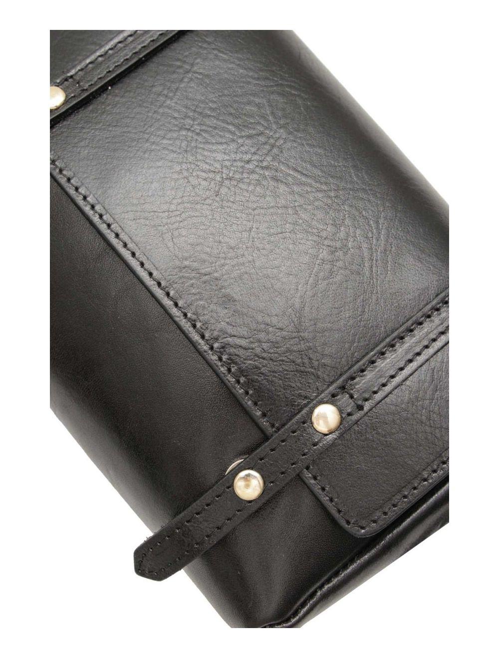 Tom&eva Sac Porté Croisé En Cuir De Vachette Collet 4128 YOUNA-Noir