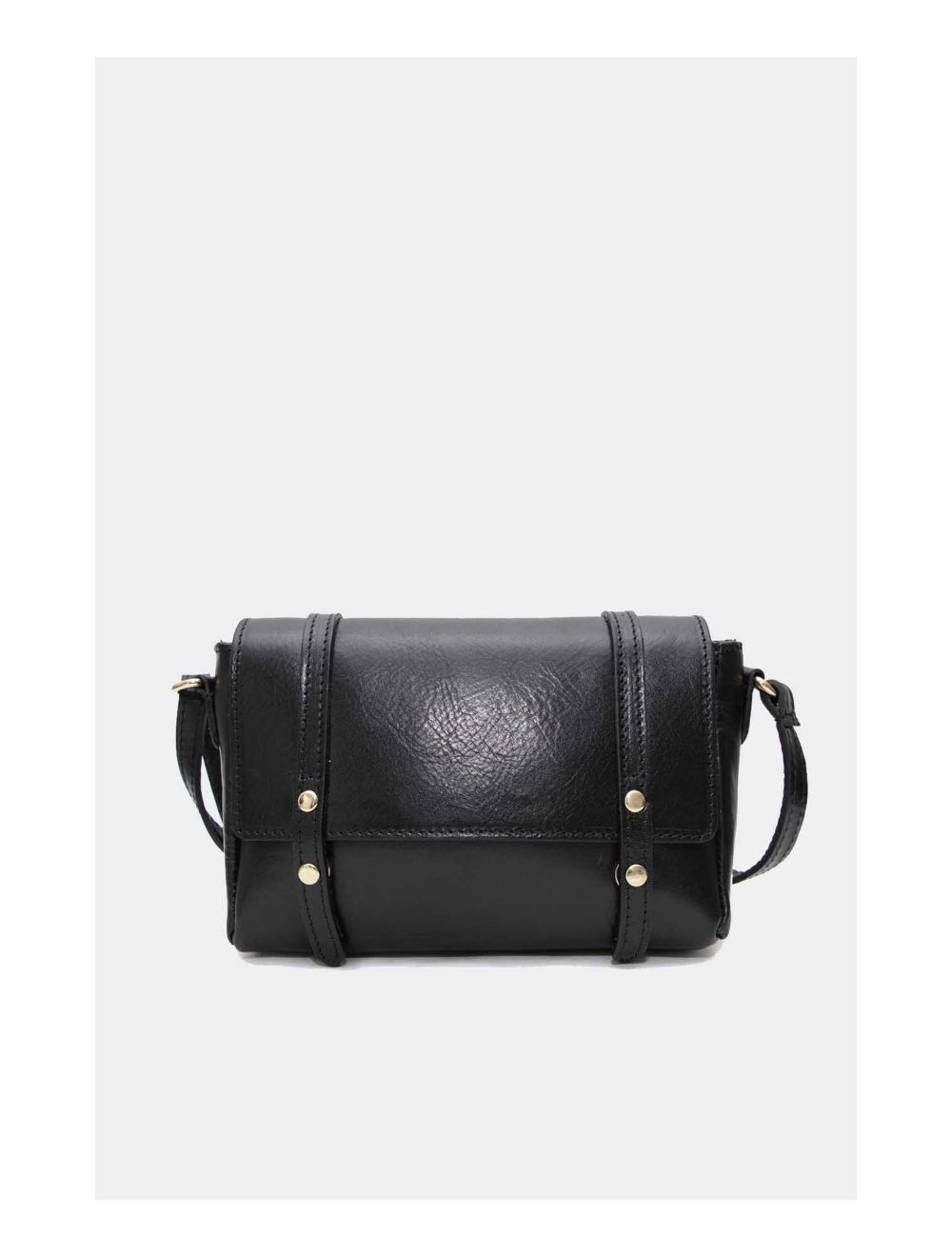 tom&eva Sac Porté Croisé En Cuir De Vachette Collet 4128 YOUNA-Noir