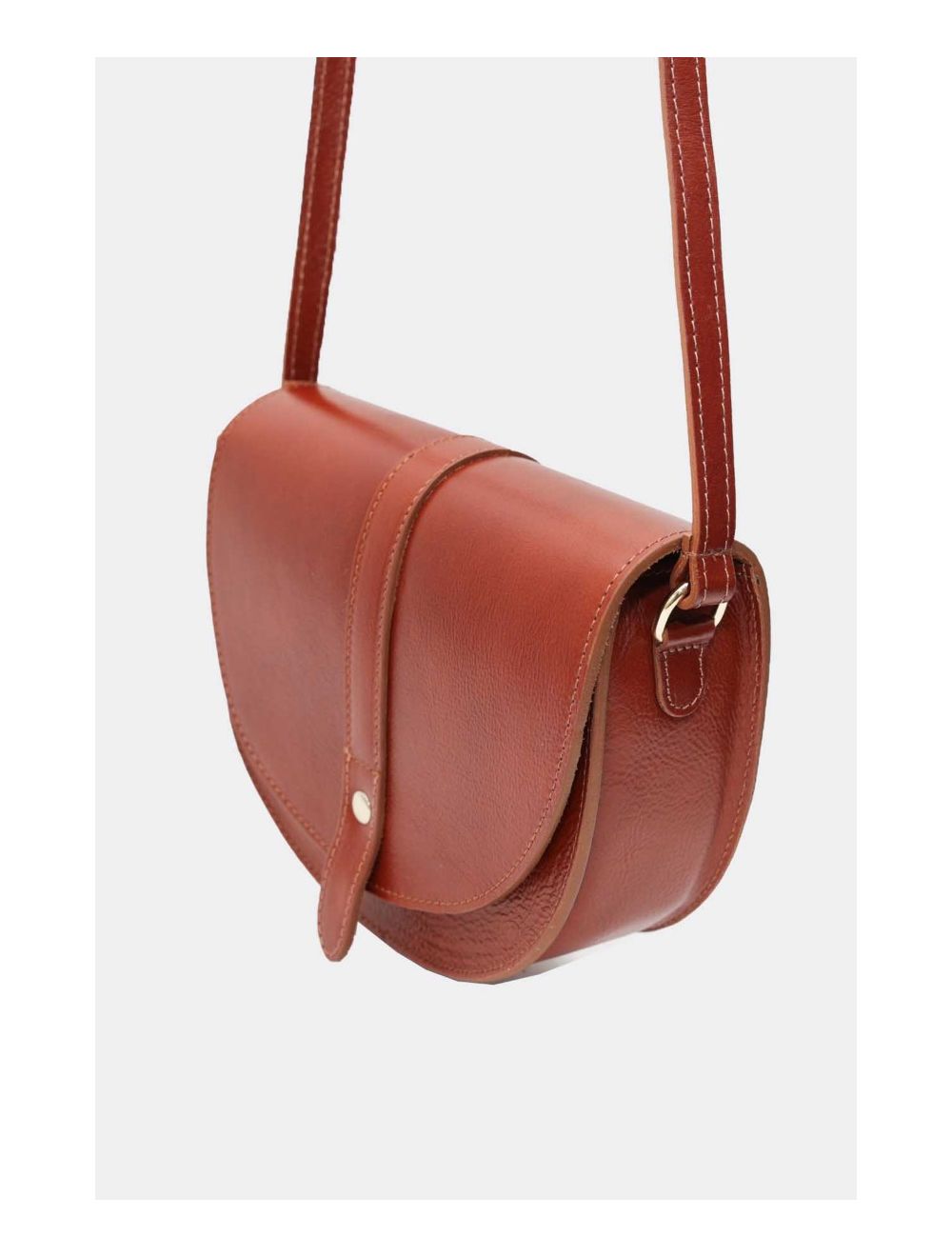 Tom&eva Sac Porté Croisé En Cuir De Vachette Collet 4129 DIVINE-Camel