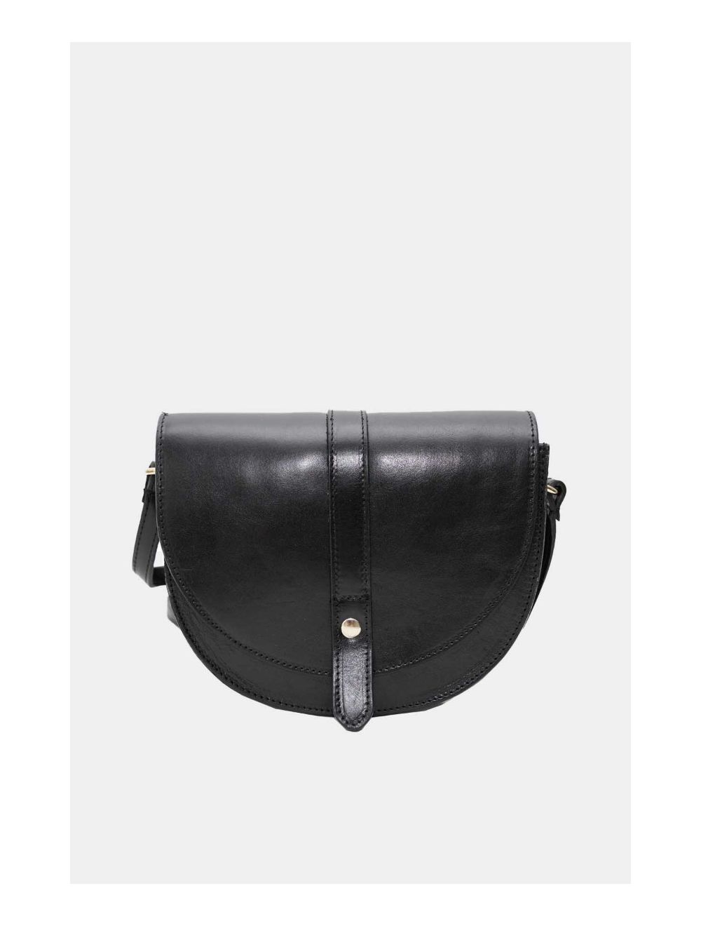Tom&eva Sac Porté Croisé En Cuir De Vachette Collet 4129 DIVINE-Noir