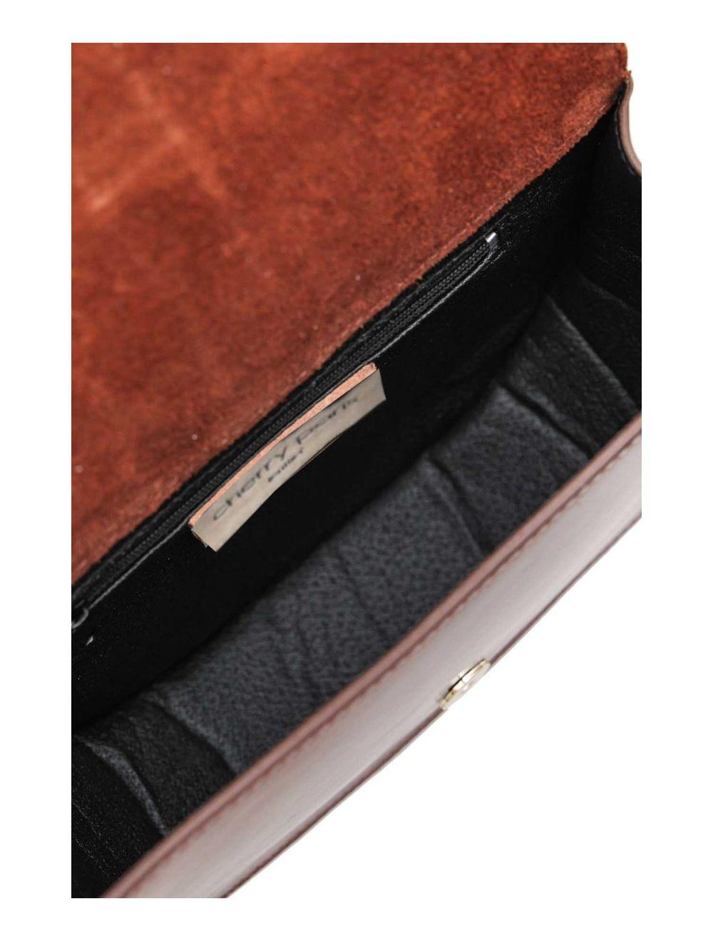 tom&eva Sac Porté Croisé En Cuir De Vachette Collet 4129 DIVINE-Marron