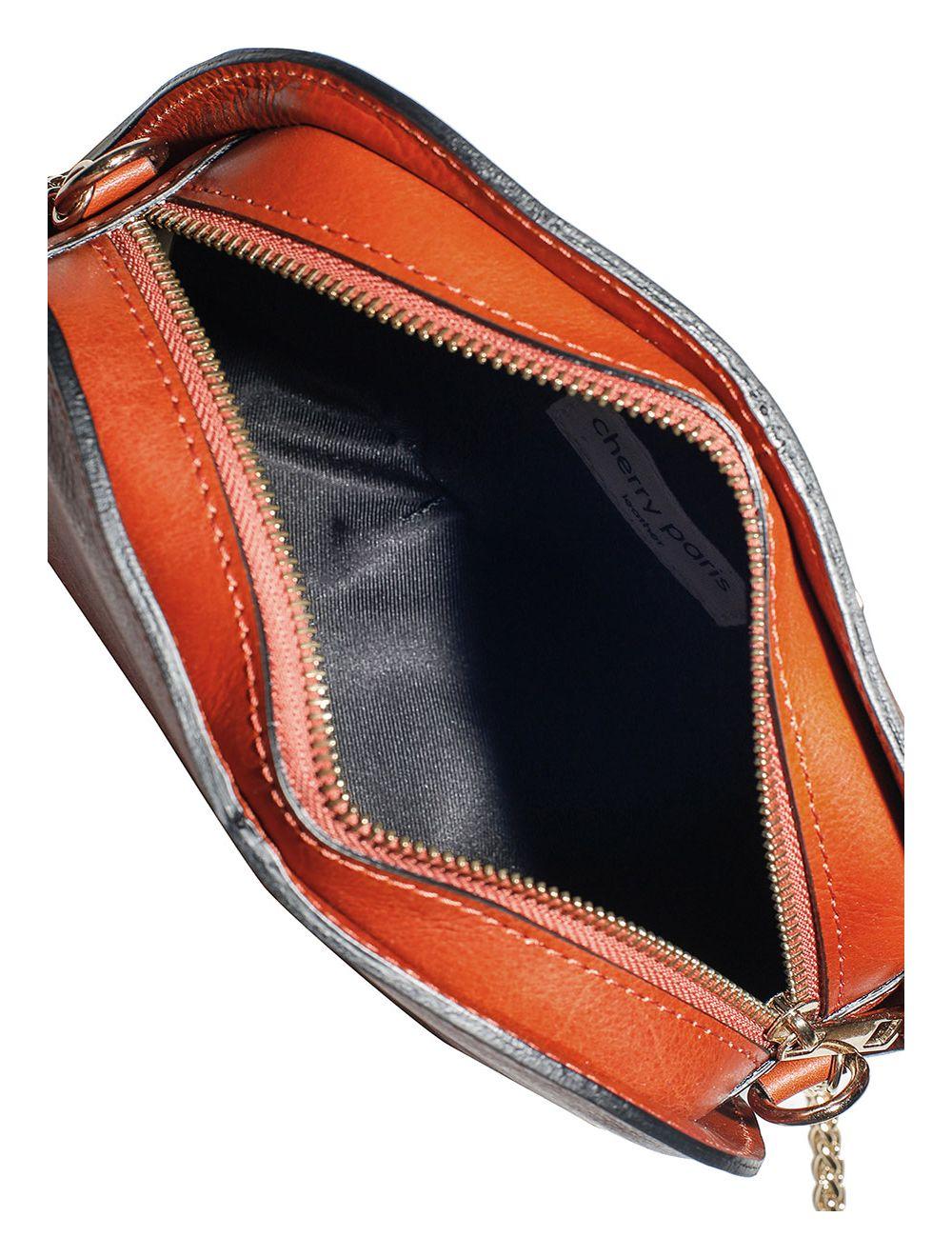 Tom&eva Sac Porté Croisé En Cuir De Vachette Collet-DEBORA 4013 H-Camel
