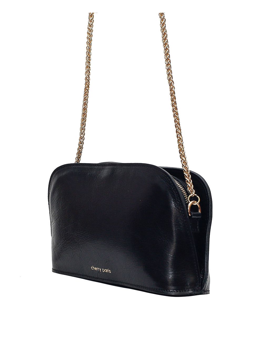 Tom&eva Sac Porté Croisé En Cuir De Vachette Collet-DEBORA 4013 H-Noir