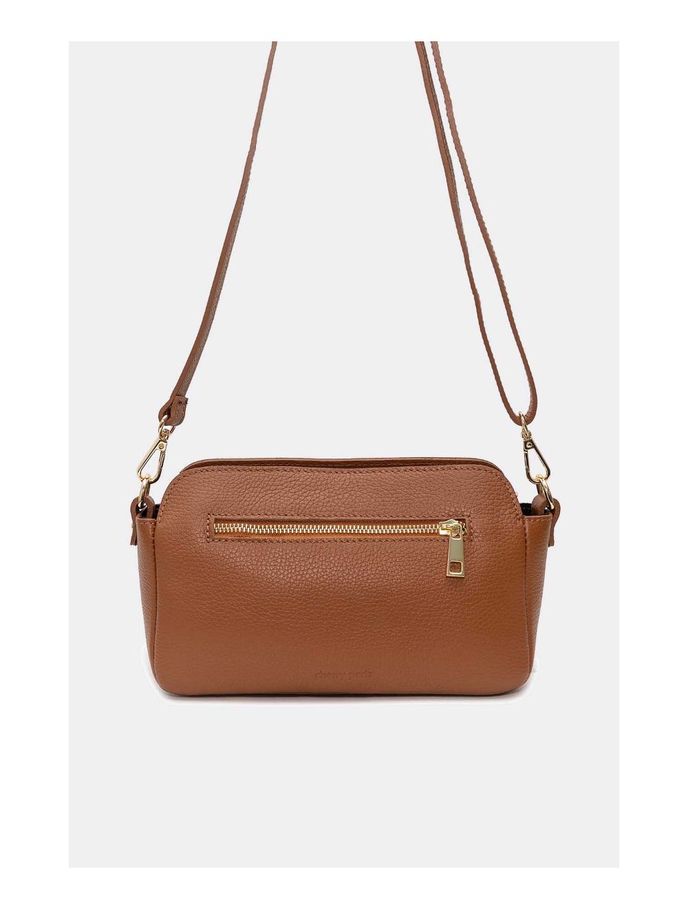 Tom&eva Sac Porté Croisé En Cuir De Vachette Grainée 4167 MARJANE-Cognac