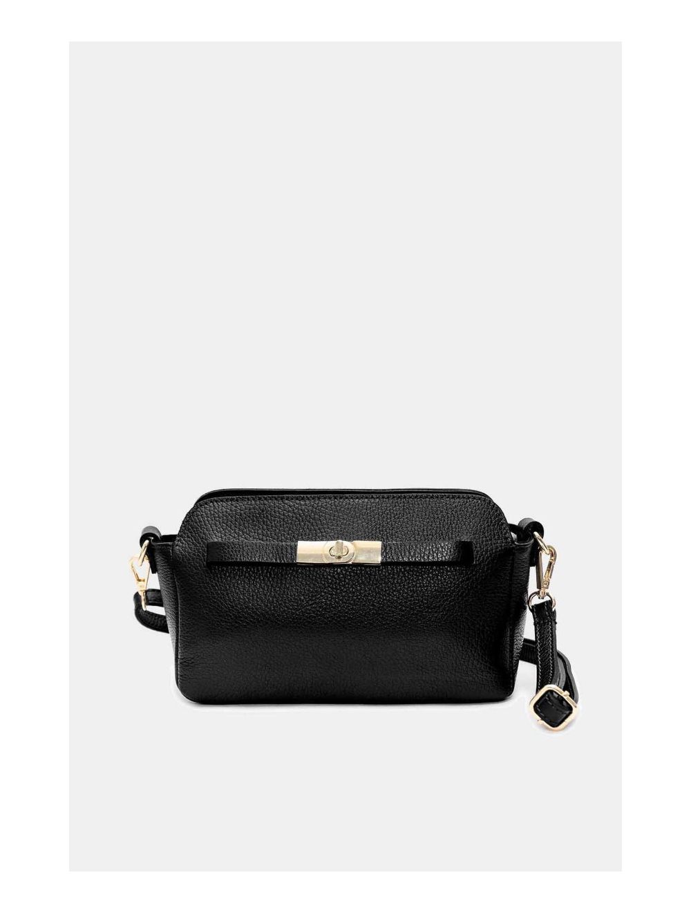 Tom&eva Sac Porté Croisé En Cuir De Vachette Grainée 4167 MARJANE-Noir