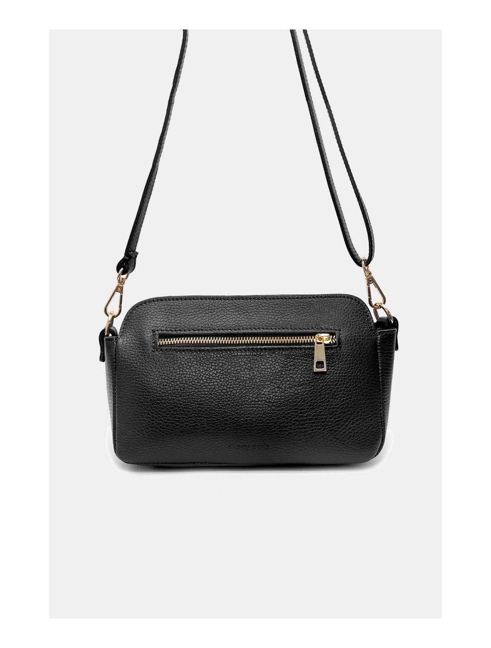 Tom&eva Sac Porté Croisé En Cuir De Vachette Grainée 4167 MARJANE-Noir