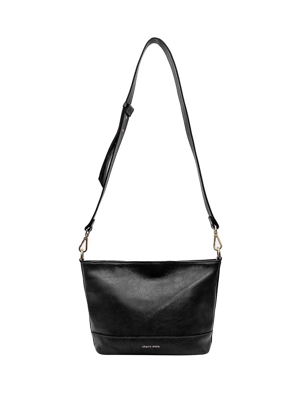 Tom&eva Sac Porté Croisé En Cuir Vachette Collet-LUCY 4033-NOIR