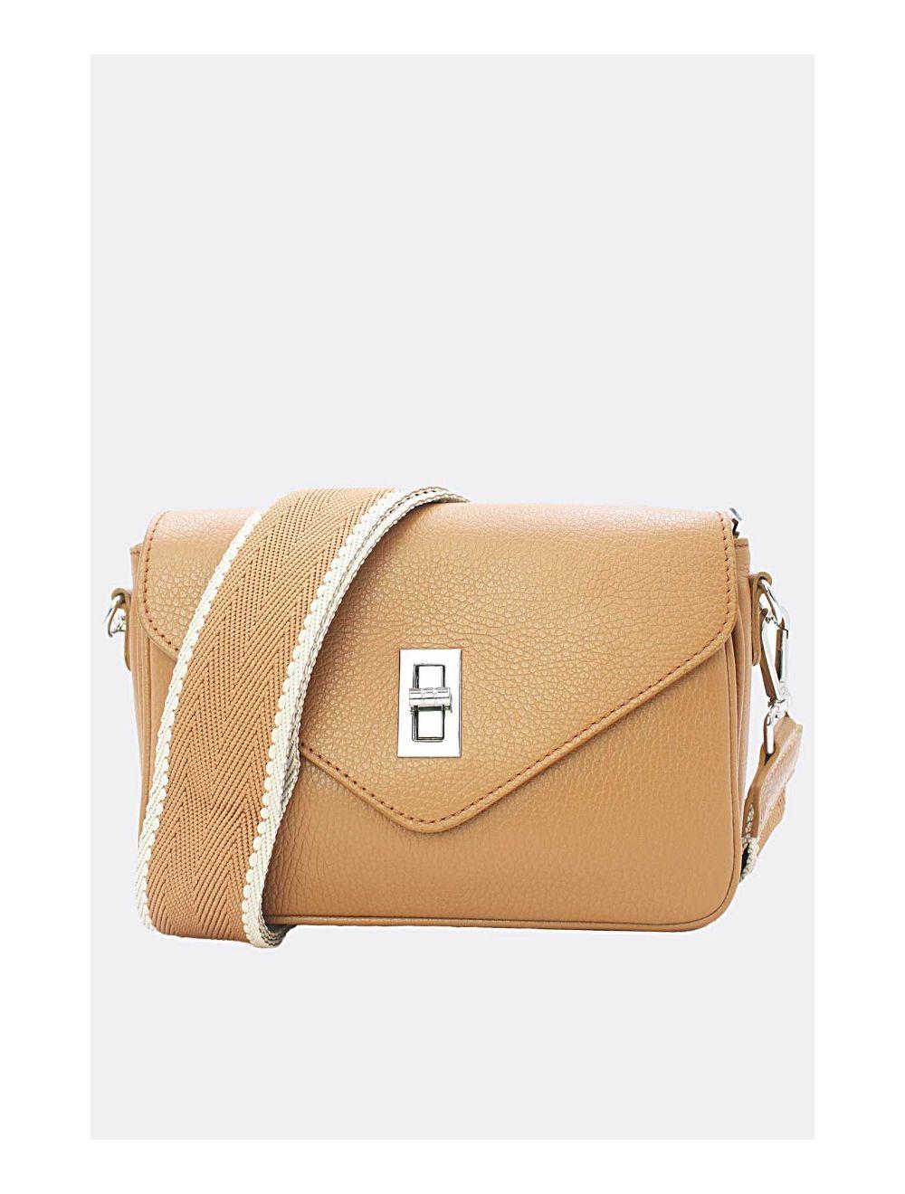 Tom&eva Sac Porté Croisé En Cuir Vachette Grainée 24C-513-Camel