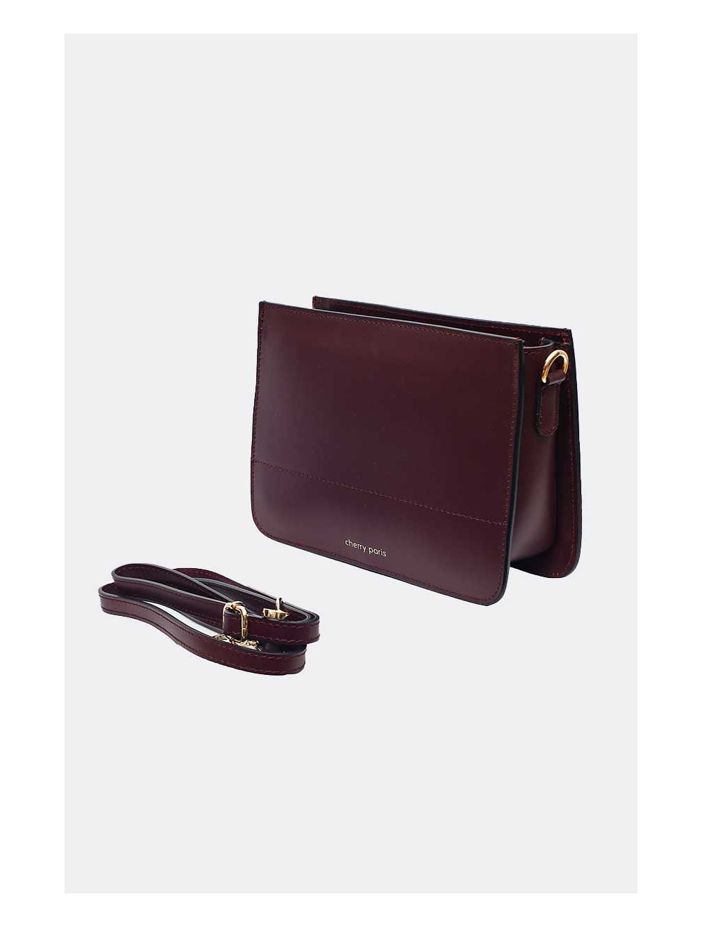 Tom&eva Sac Porté Croisé En Cuir Vachette-TIFFANY 4044-BORDEAUX