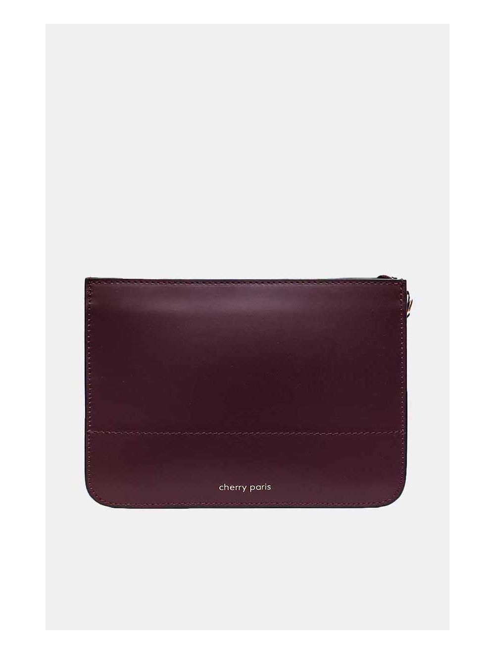 tom&eva Sac Porté Croisé en Cuir Vachette-TIFFANY 4044-BORDEAUX