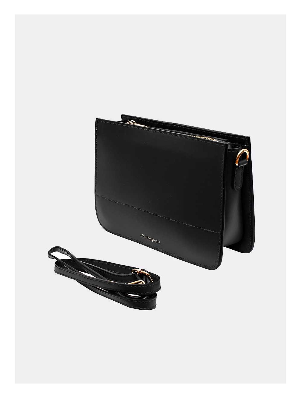 Tom&eva Sac Porté Croisé En Cuir Vachette-TIFFANY 4044-NOIR