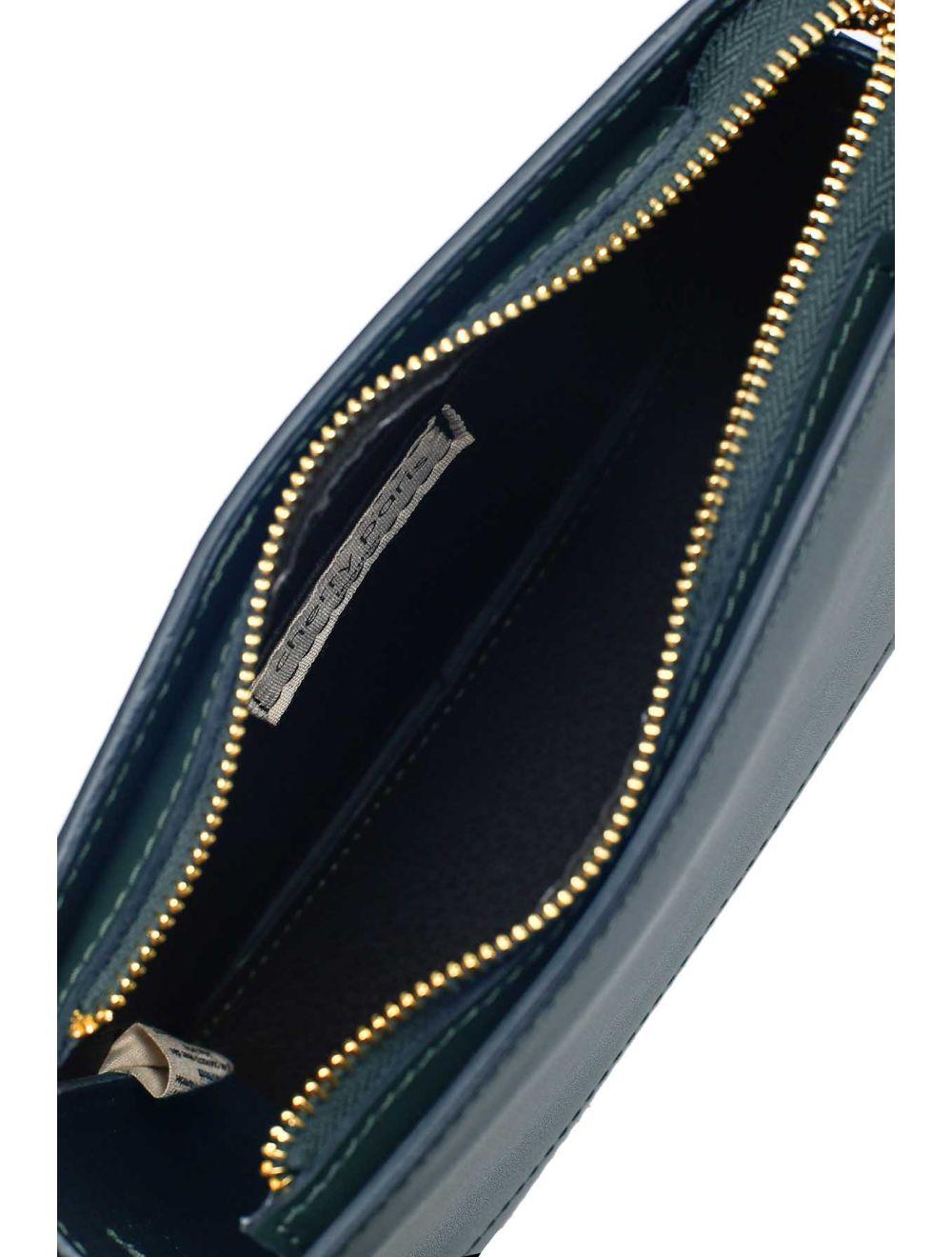 tom&eva Sac Porté Croisé en Cuir Vachette-TIFFANY 4044-PETROLE