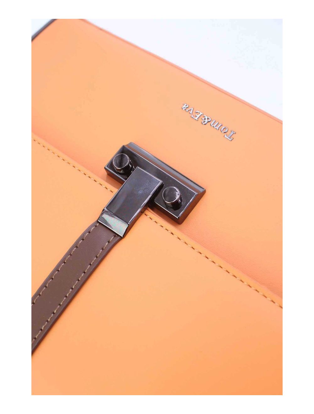 Tom&eva Sac Porté Épaule à Coutures 24B-6126-Brown/Coffee