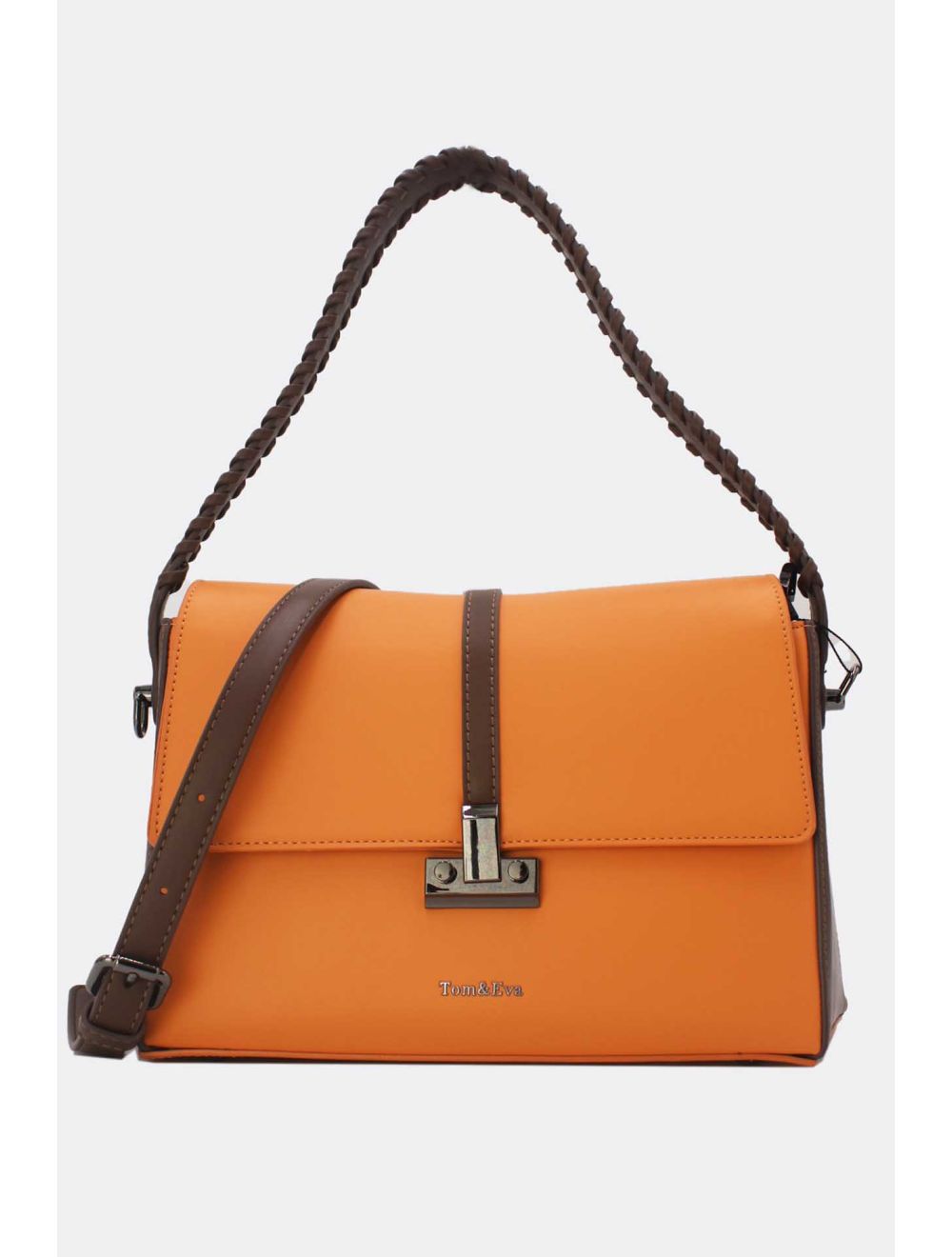 Tom&eva Sac Porté Épaule à Coutures 24B-6126-Brown/Coffee