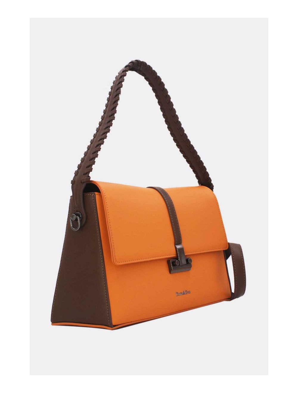 tom&eva Sac Porté Épaule à Coutures 24B-6126-Brown/Coffee