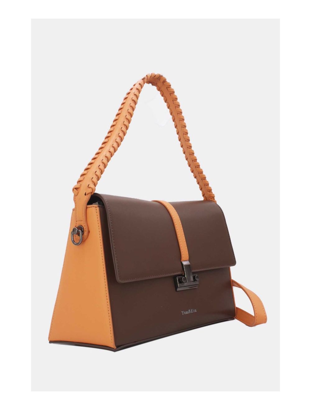 Tom&eva Sac Porté Épaule à Coutures 24B-6126-Coffee/Brown