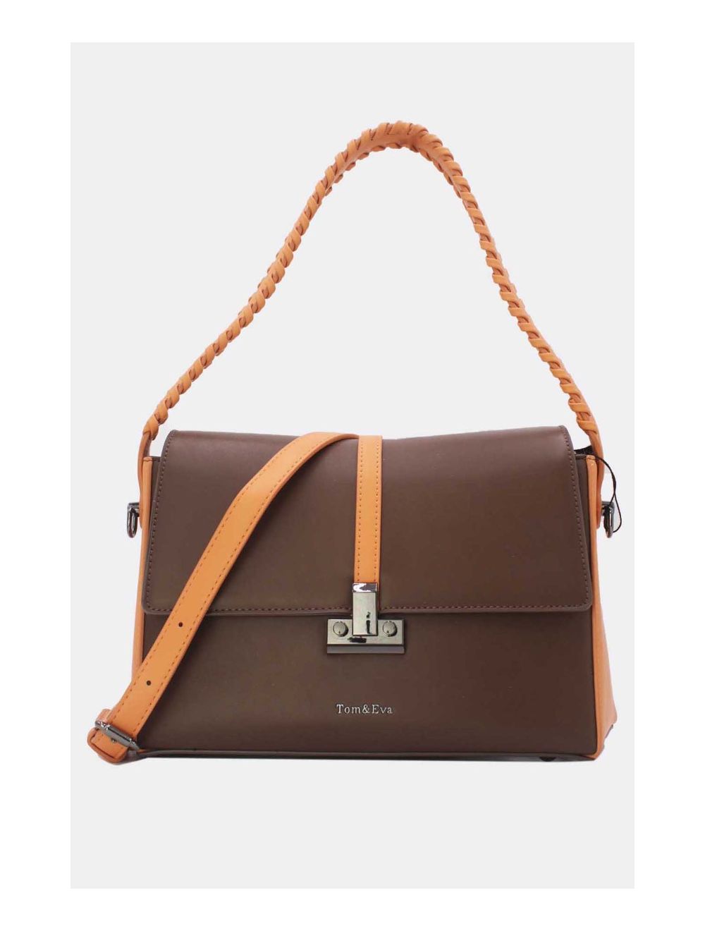 tom&eva Sac Porté Épaule à Coutures 24B-6126-Coffee/Brown