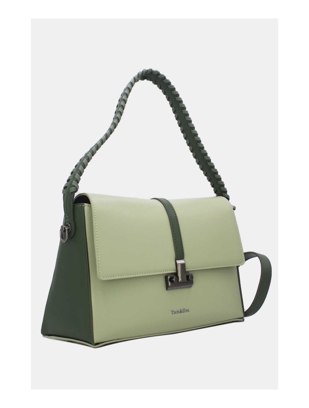 Tom&eva Sac Porté Épaule à Coutures 24B-6126-Green/L.Green
