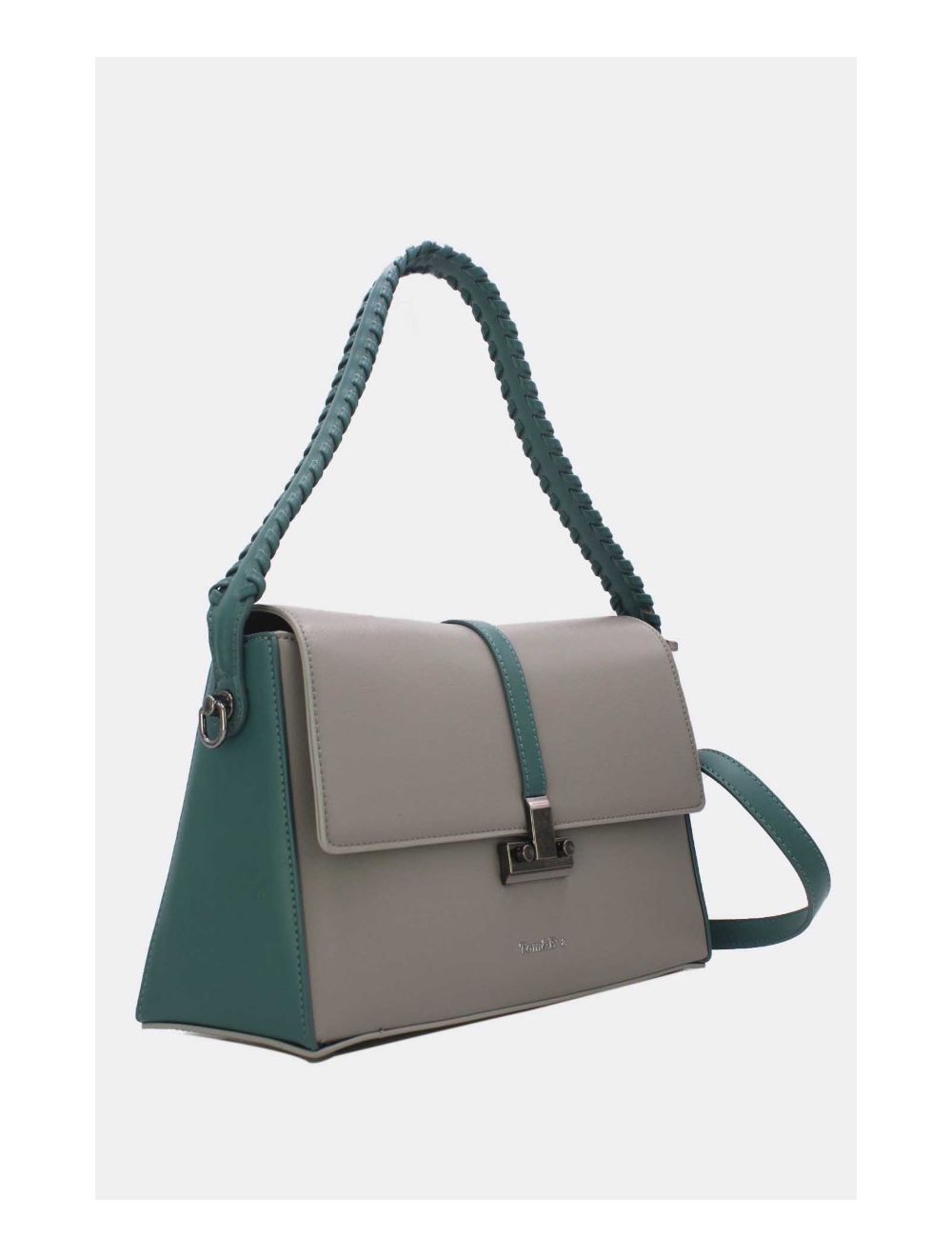 Tom&eva Sac Porté Épaule à Coutures 24B-6126-Grey/Blue