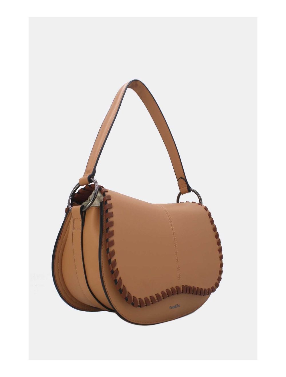 Tom&eva Sac Porté Épaule à Coutures Épaisses 24B-6023-Apricot/Coffee