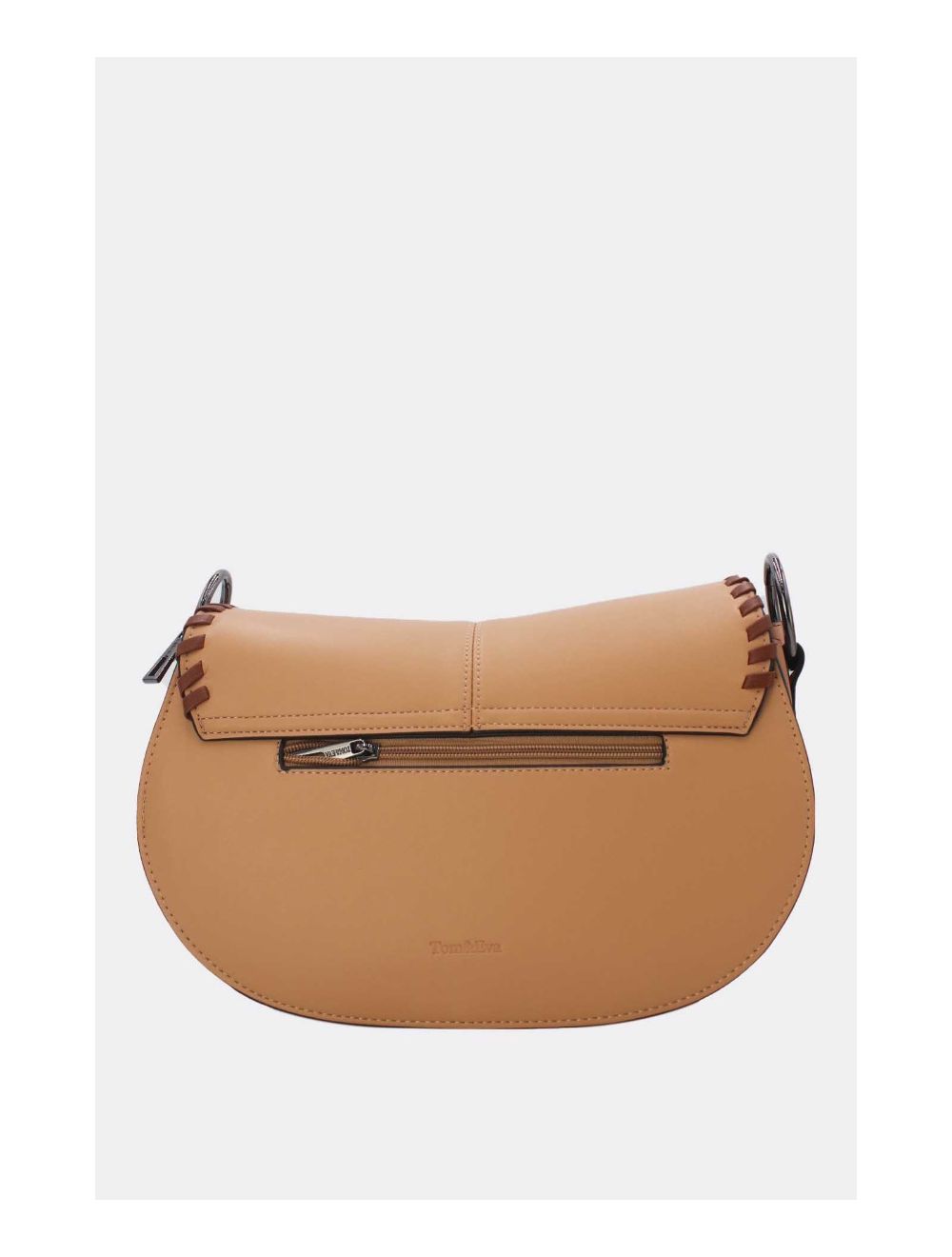 Tom&eva Sac Porté Épaule à Coutures Épaisses 24B-6023-Apricot/Coffee