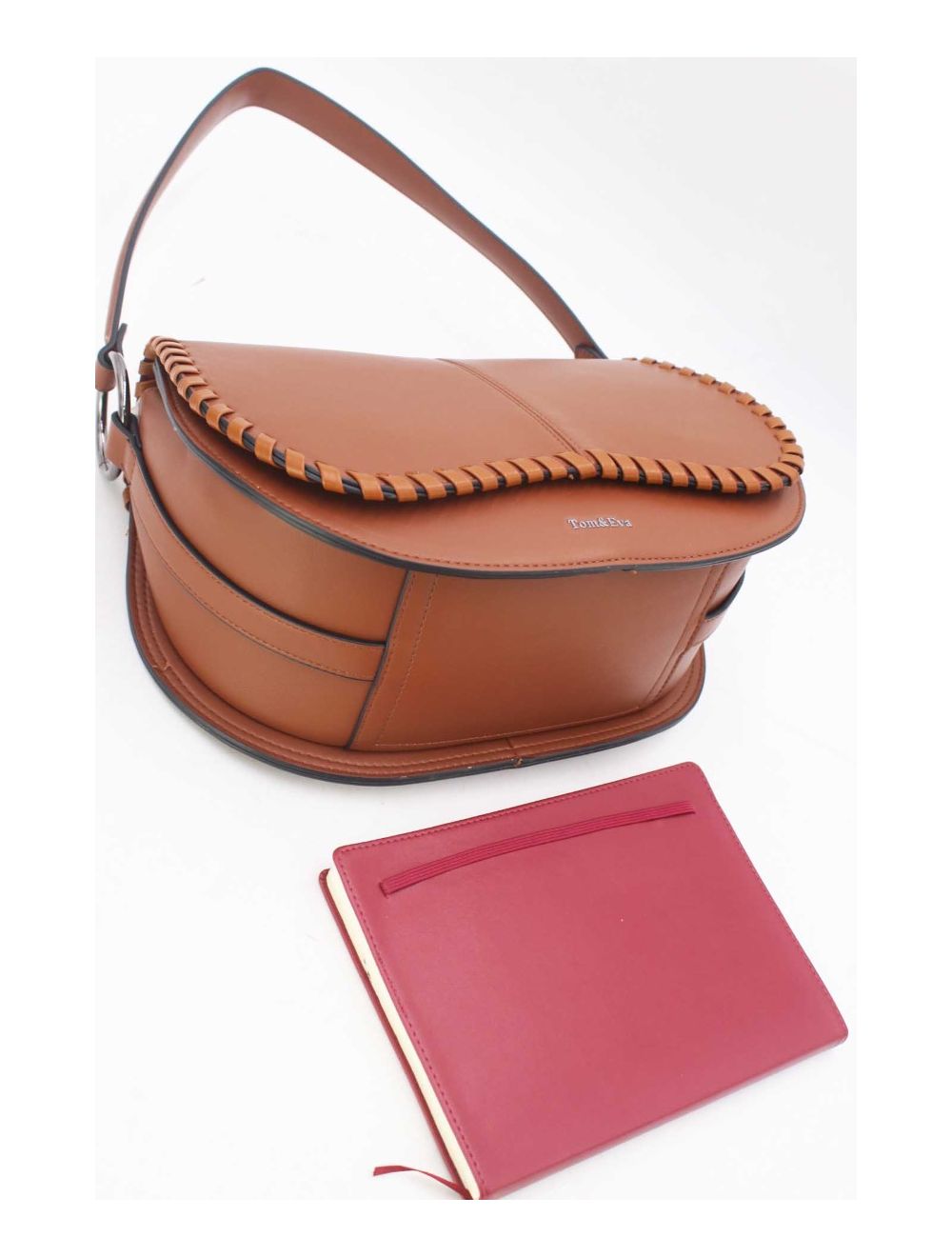 Tom&eva Sac Porté Épaule à Coutures Épaisses 24B-6023-Coffee/Brown