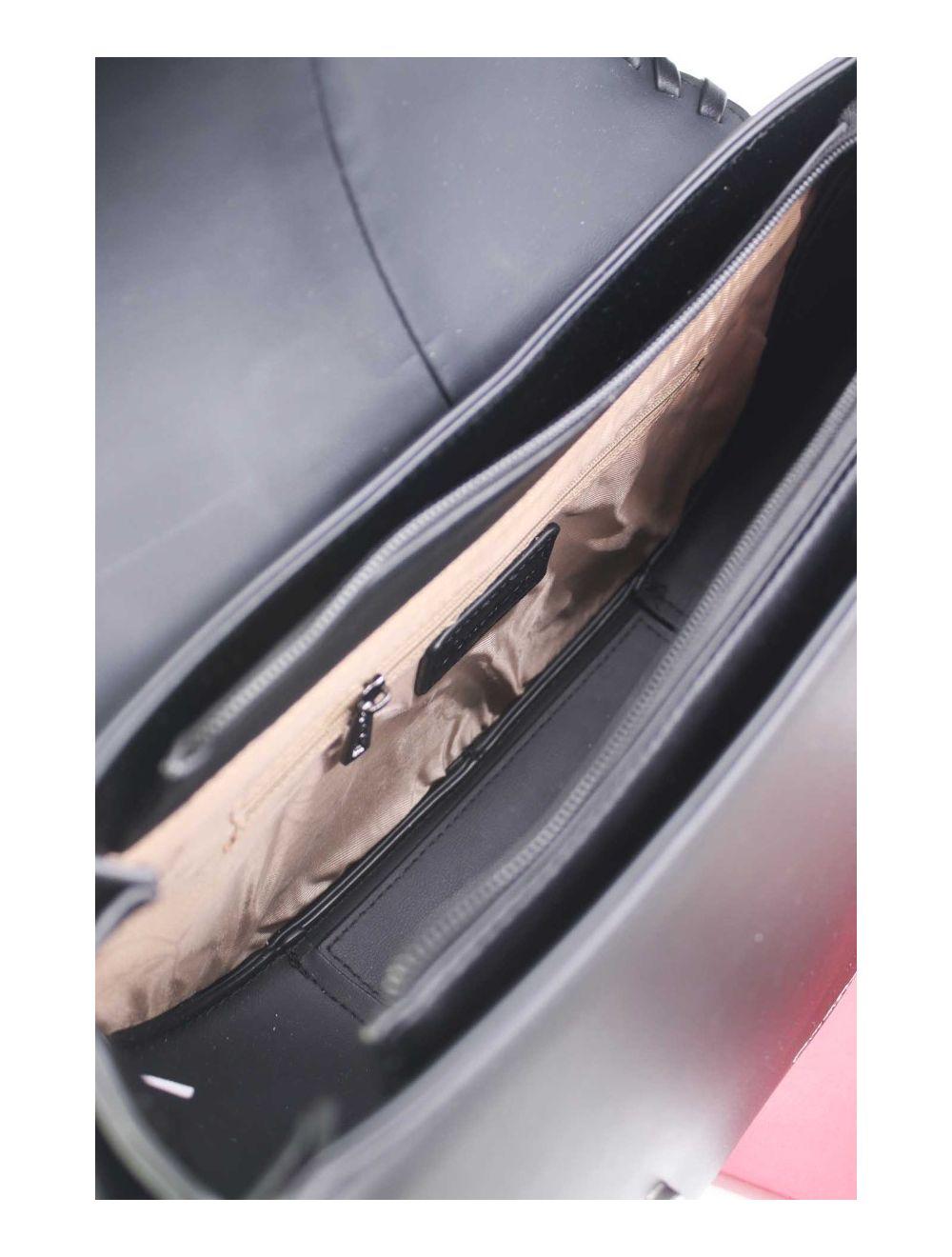 Tom&eva Sac Porté Épaule à Coutures Épaisses 24B-6023-Noir