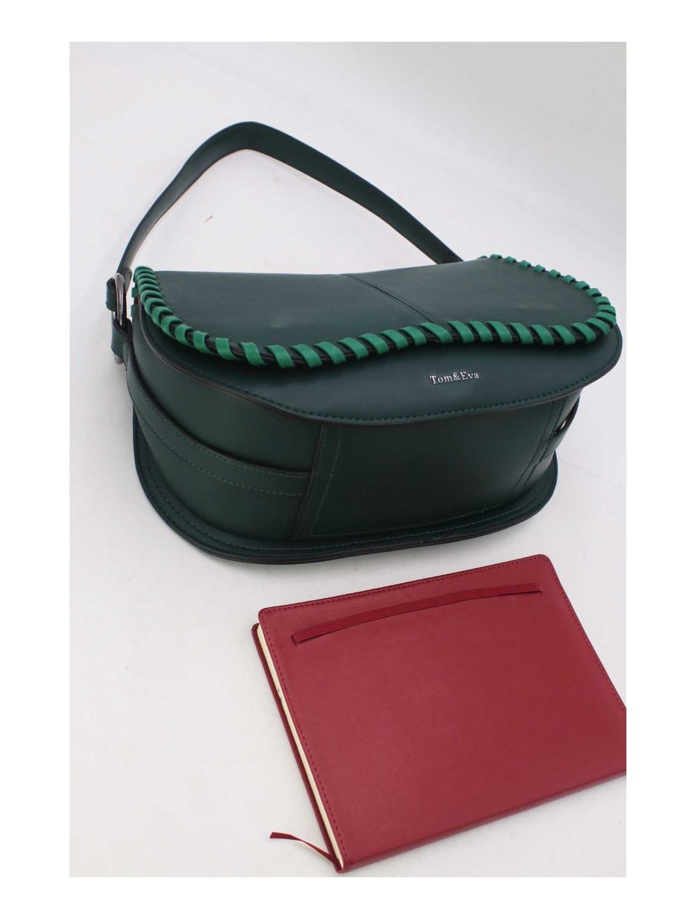 Tom&eva Sac Porté Épaule à Coutures Épaisses 24B-6023-Vert