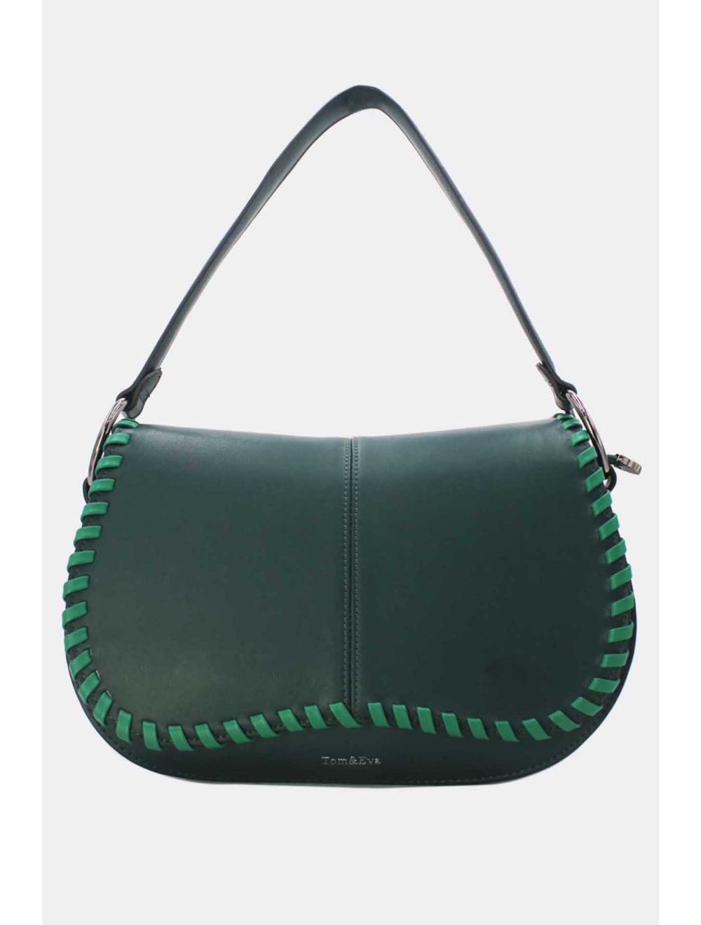 tom&eva Sac Porté Épaule à Coutures Épaisses 24B-6023-Vert