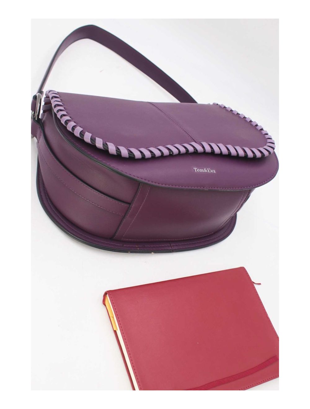 Tom&eva Sac Porté Épaule à Coutures Épaisses 24B-6023-Violet