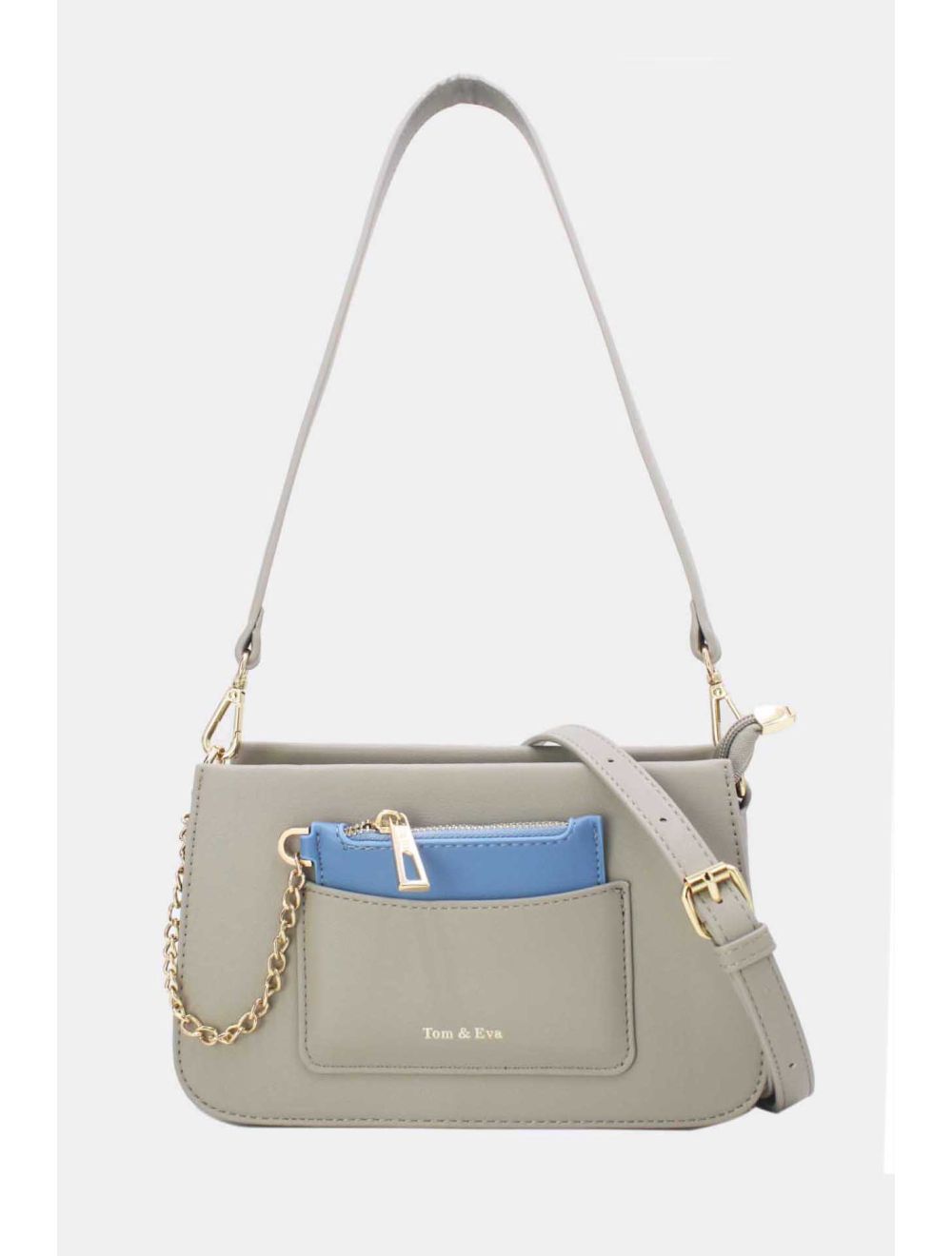 tom&eva Sac Porté Épaule à Porte-Carte 24P-6071-Gris