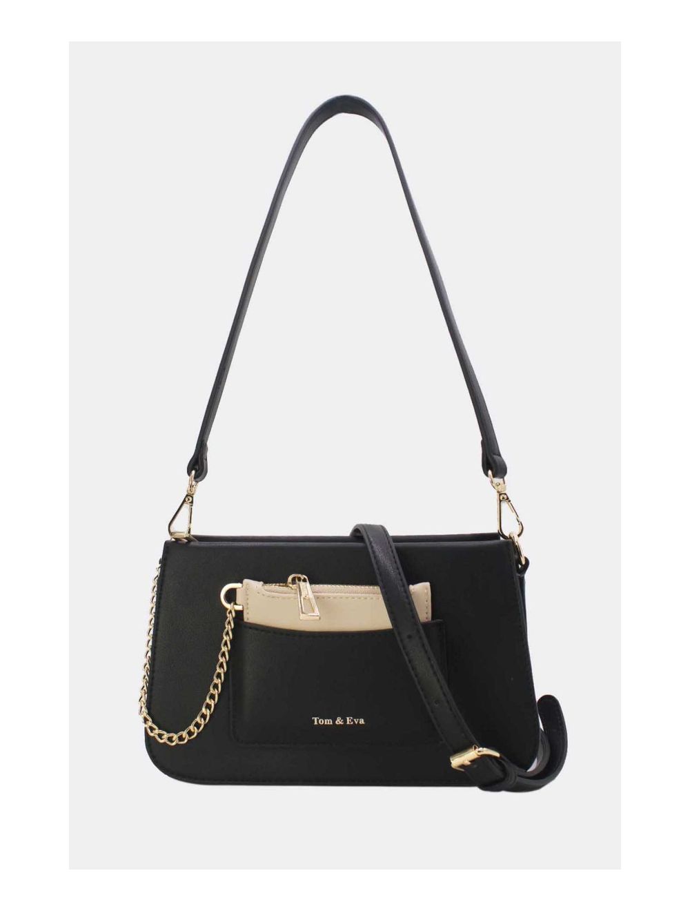 Tom&eva Sac Porté Épaule à Porte-Carte 24P-6071-Noir