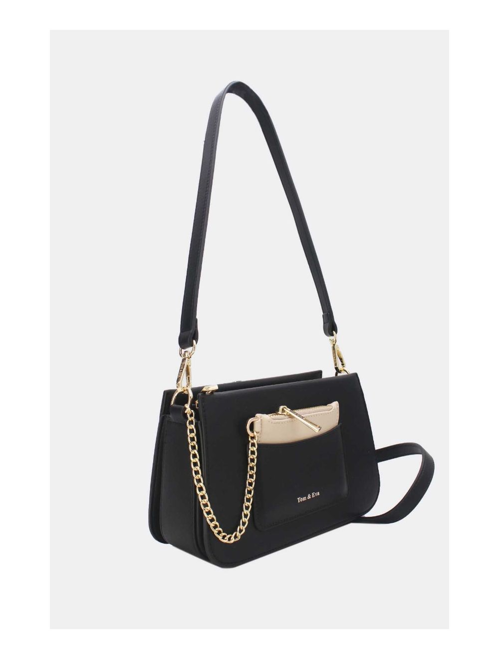 Tom&eva Sac Porté Épaule à Porte-Carte 24P-6071-Noir