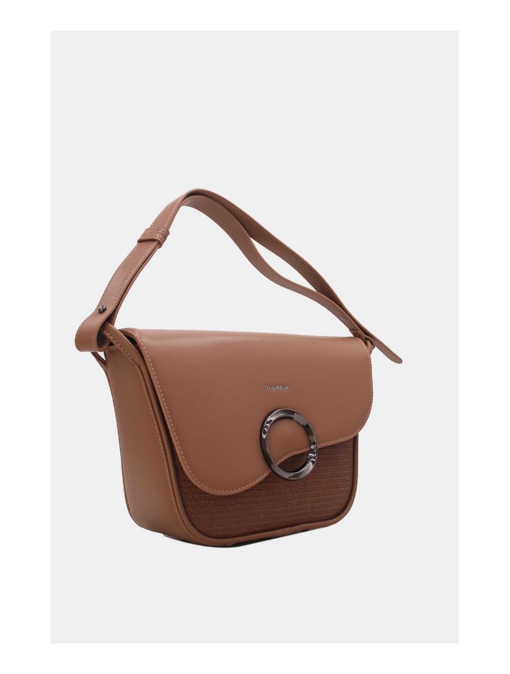 Tom&eva Sac Porté Épaule à Rabat Ondulé-24B-5957-Apricot/Khaki