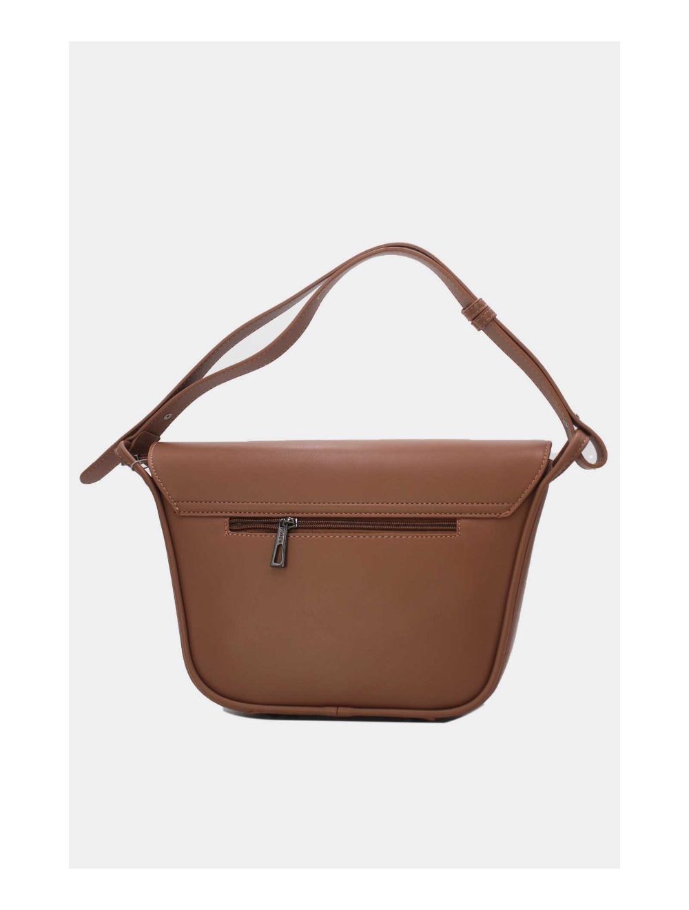 Tom&eva Sac Porté Épaule à Rabat Ondulé-24B-5957-Apricot/Khaki