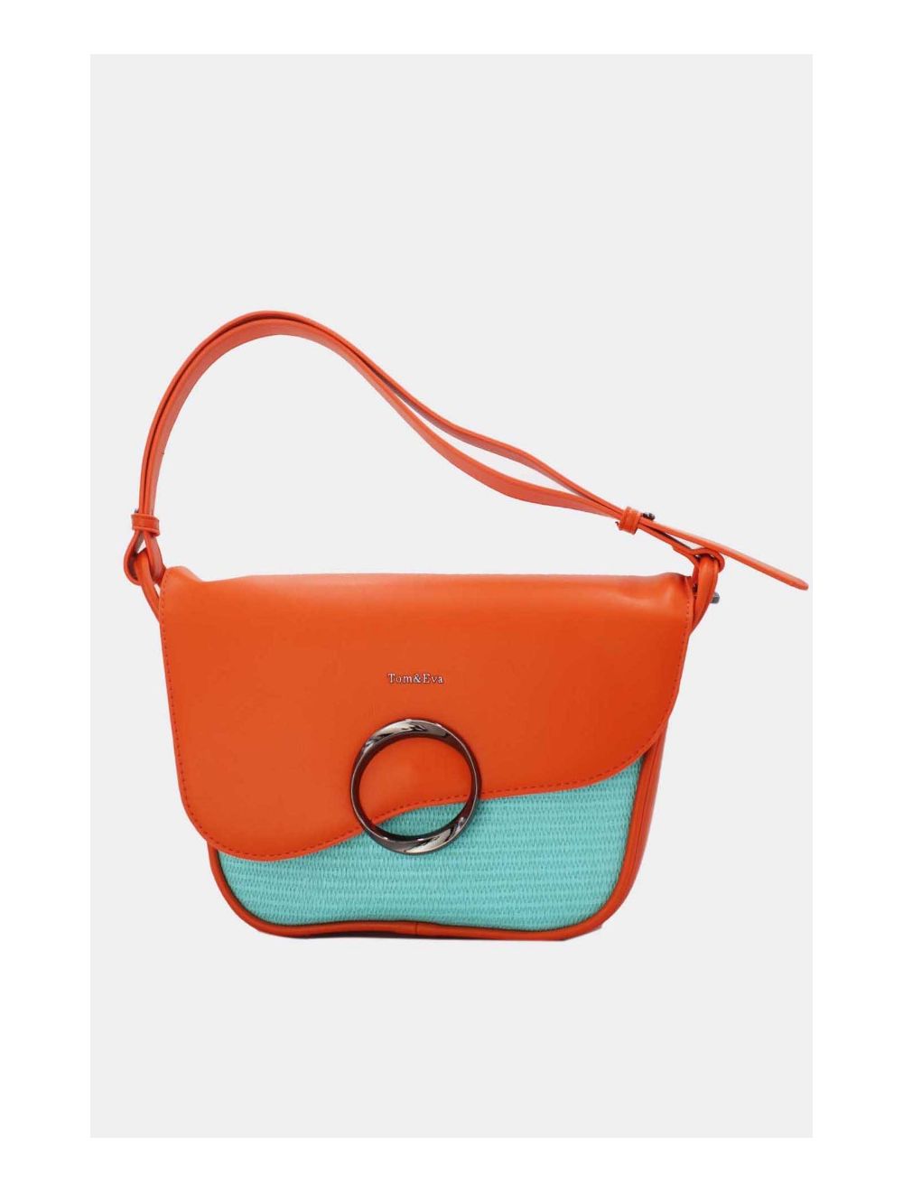 Tom&eva Sac Porté Épaule à Rabat Ondulé-24B-5957-Orange