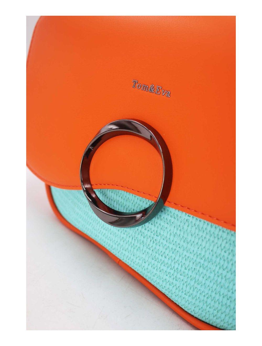 tom&eva Sac Porté Épaule à Rabat Ondulé-24B-5957-Orange