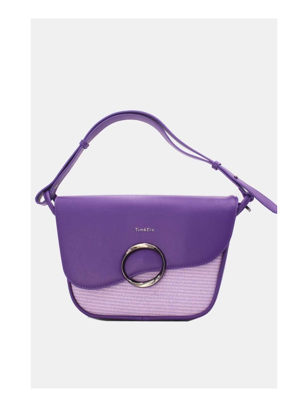 Tom&eva Sac Porté Épaule à Rabat Ondulé-24B-5957-Violet