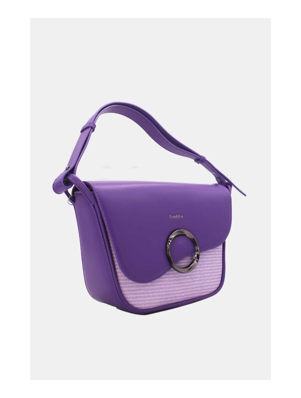 Tom&eva Sac Porté Épaule à Rabat Ondulé-24B-5957-Violet