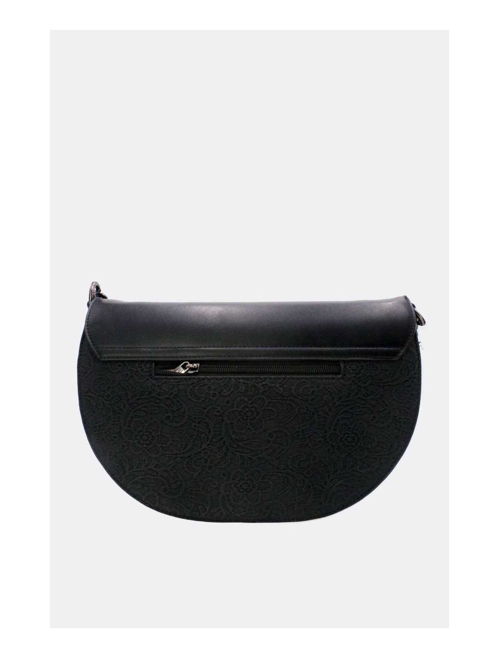 Tom&eva Sac Porté Épaule Bicolore Effet Dentelle 24B-6104-Noir