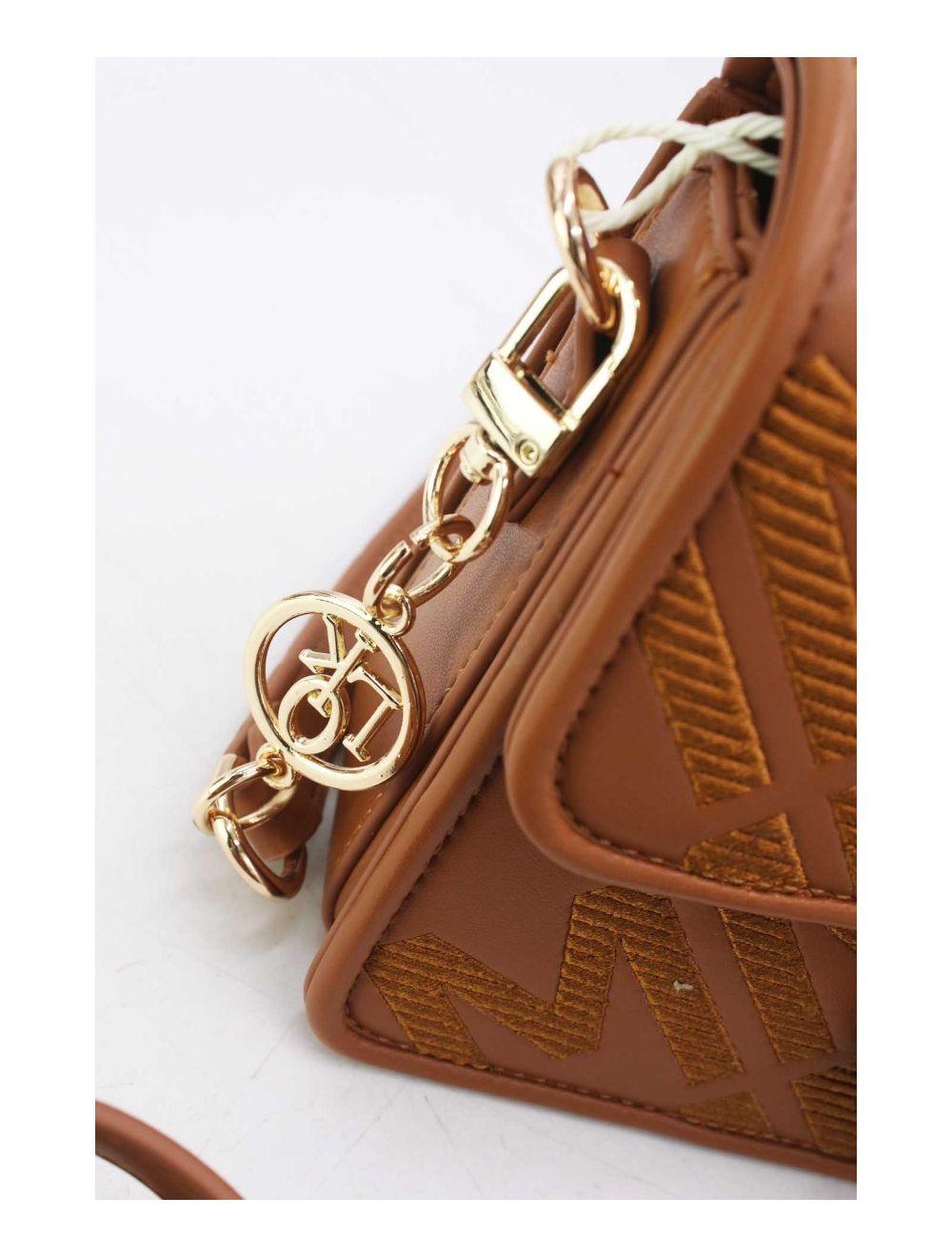 tom&eva Sac Porté Épaule Brodé M Avec Double Bandoulière 24B-5889-Marron